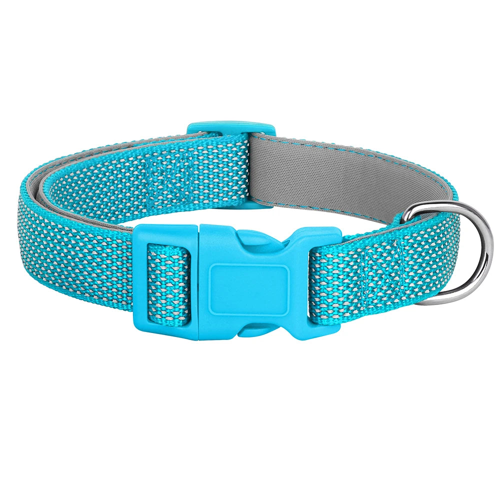 Reflective Adjustable Nylon Dog Collar – Durable Pet Collar for Small, Medium & Large Dogs (Puppy, Pug, Bulldog & More)