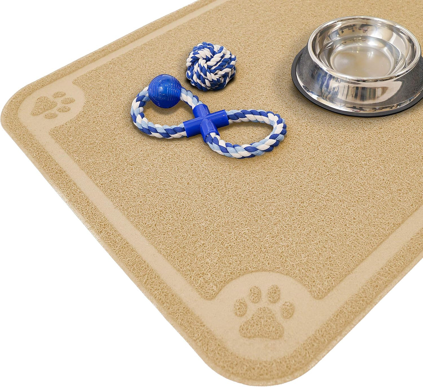 Silicone Pet Food Mat – Non-Slip, Waterproof, Easy-to-Clean Bowl Mat for Cats & Dogs with Unique Paw Design