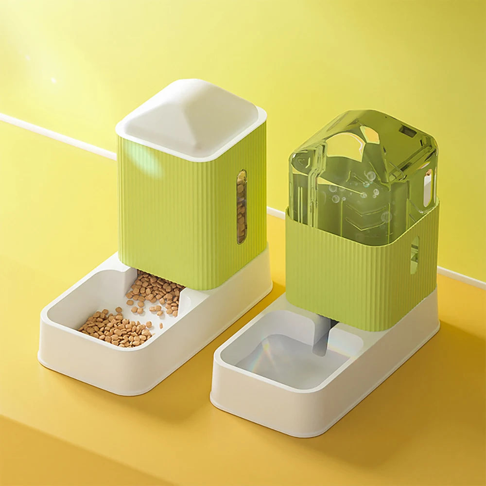 Automatic Pet Feeder & Water Dispenser – 3.5L Large Capacity Feeding Bowl for Cats and Dogs with Drinking Fountain