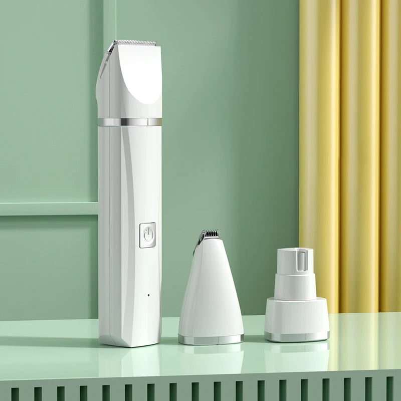 4-in-1 Rechargeable Electric Pet Grooming Kit – Professional Hair Trimmer, Clippers & Nail Grinder for Cats and Dogs
