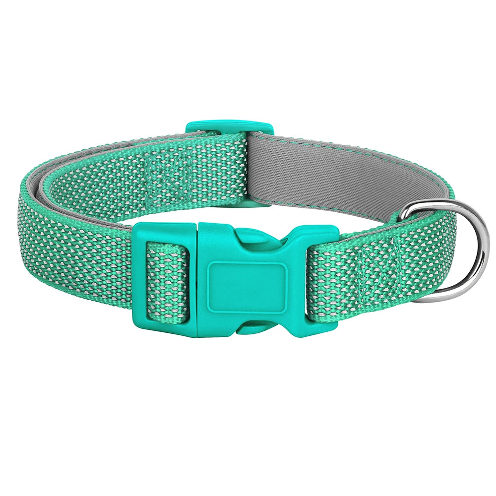 Reflective Adjustable Nylon Dog Collar – Durable Pet Collar for Small, Medium & Large Dogs (Puppy, Pug, Bulldog & More)