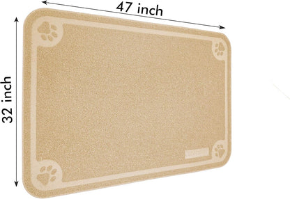 Silicone Pet Food Mat – Non-Slip, Waterproof, Easy-to-Clean Bowl Mat for Cats & Dogs with Unique Paw Design