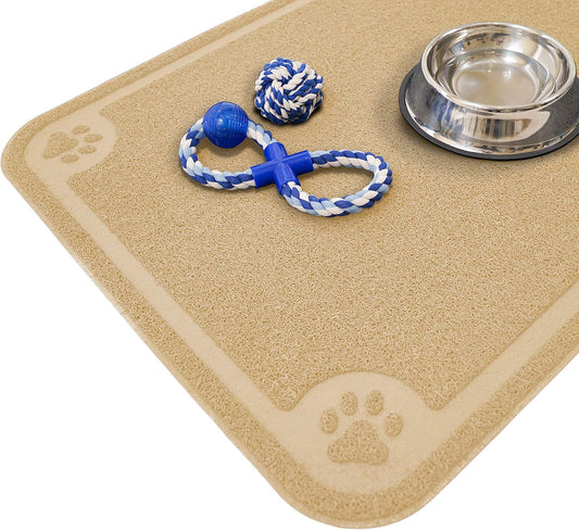 Silicone Pet Food Mat – Non-Slip, Waterproof, Easy-to-Clean Bowl Mat for Cats & Dogs with Unique Paw Design