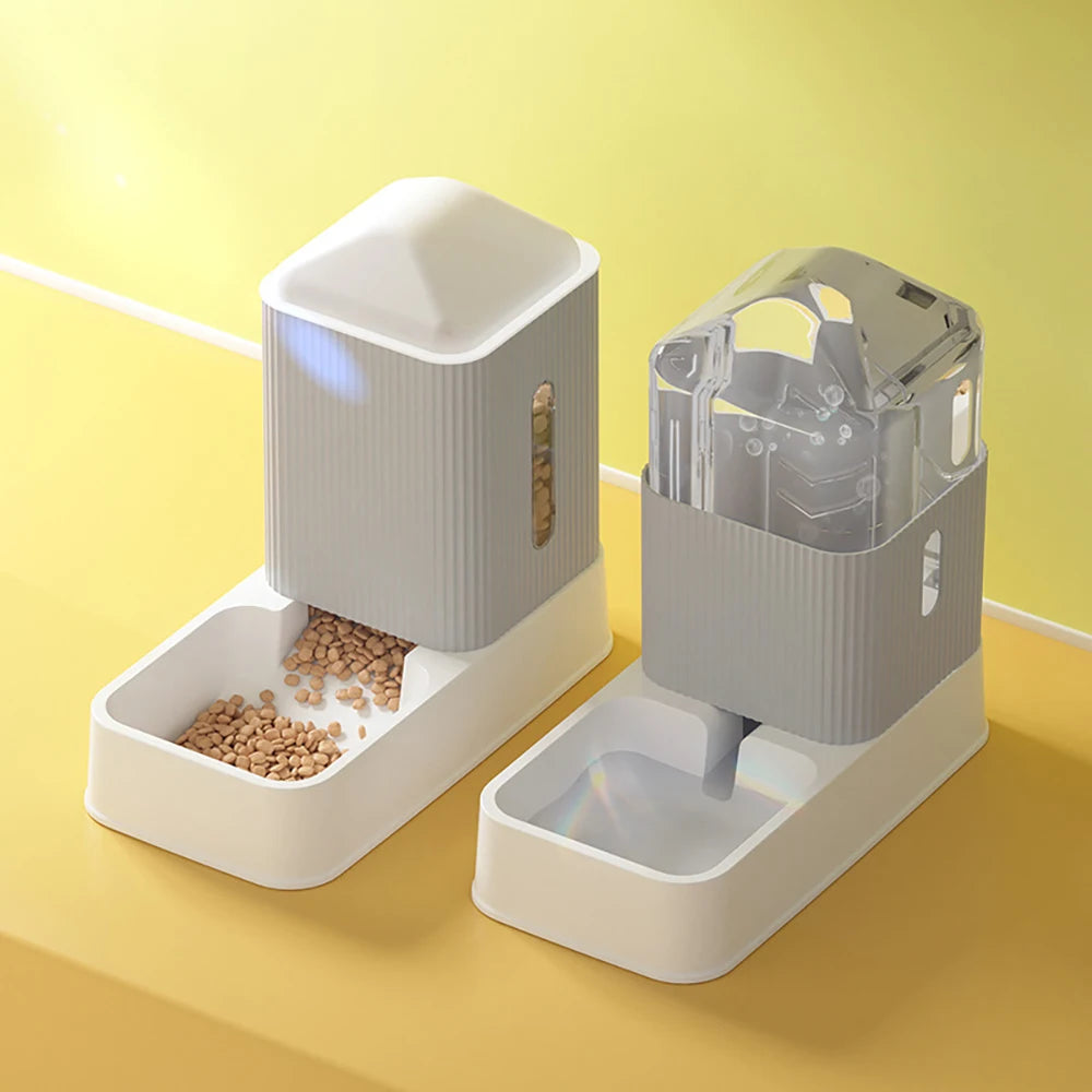 Automatic Pet Feeder & Water Dispenser – 3.5L Large Capacity Feeding Bowl for Cats and Dogs with Drinking Fountain