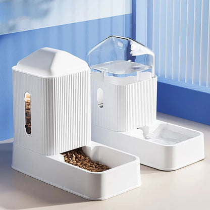 Automatic Pet Feeder & Water Dispenser – 3.5L Large Capacity Feeding Bowl for Cats and Dogs with Drinking Fountain