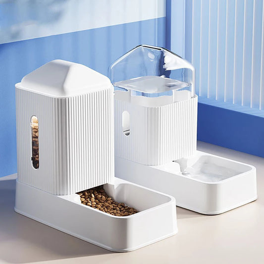 Automatic Pet Feeder & Water Dispenser – 3.5L Large Capacity Feeding Bowl for Cats and Dogs with Drinking Fountain